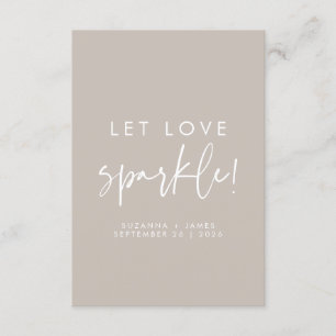 Balise de Mariage Sparkler Love Sparkle Taupe