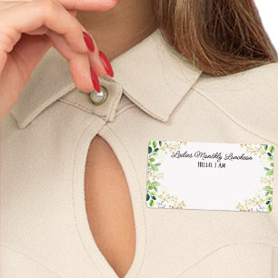 Balise de nom du Étiquette frontalier floral du gr