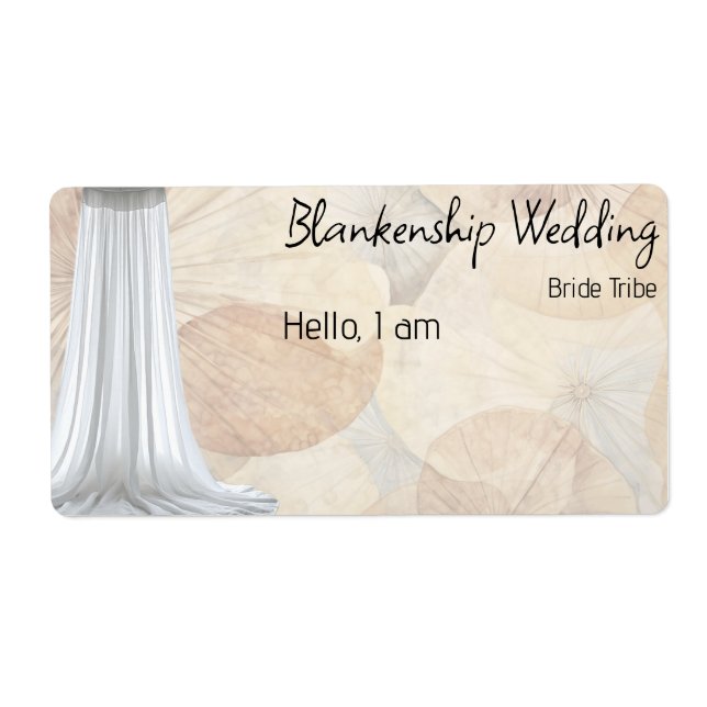 Balise de nom du Étiquette frontalier floral du gr (Devant)