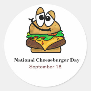 Balise Funny National Cheeseburger Day Stickers /N