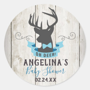 Balise Oh Deer Baby shower Stickers Favoriser
