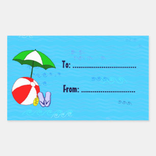 Balise personnalisée Parapluie de plage Sticker