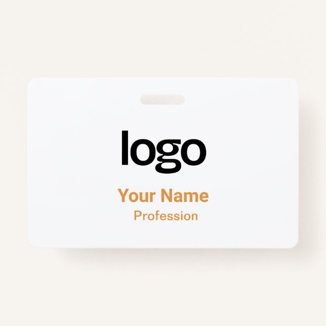 Balises de nom orange Badges (Devant)