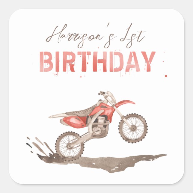 Balises du Dirt Bike Party | Étiquettes de l'autoc (Devant)