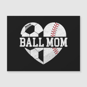 Ball Maman Chemise Coeur Funny Baseball Soccer Mam