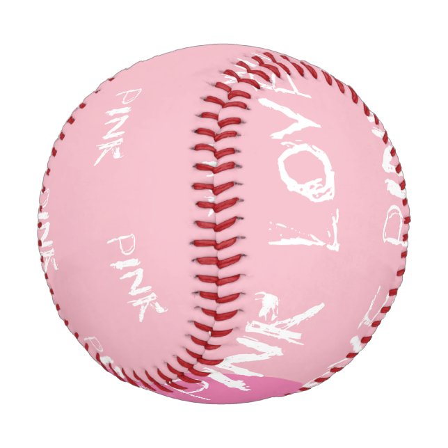 Balle de base-ball love pink (Angle)