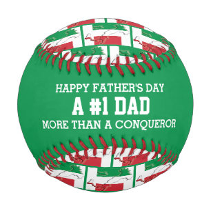 Balle De Baseball #1 NUMÉRO 1 Fête des pères DAD Drapeau ITALIE