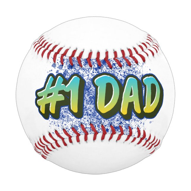 BALLE DE BASEBALL #1 PAPA GRAFFITI INSPIRÉ (Devant)