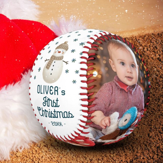 Balle De Baseball 1er Noël du bébé bonhomme de neige 2 Photo (Créateur téléchargé)