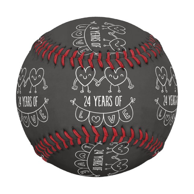 Balle De Baseball 24e Anniversary Poison de Chalk Hearts (Devant)