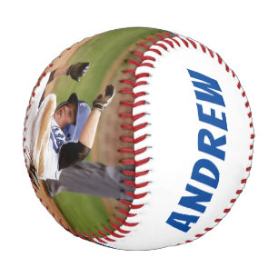 Balle De Baseball 2 Photo Nom du baseball Équipe Bleu Blanc
