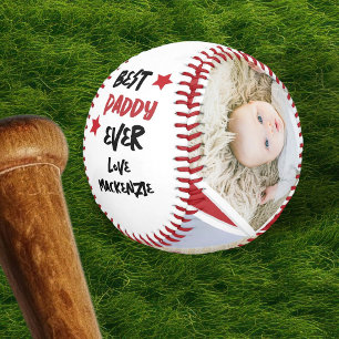 Balle De Baseball 3 Photo et texte Personnalisé L'un d'un genre