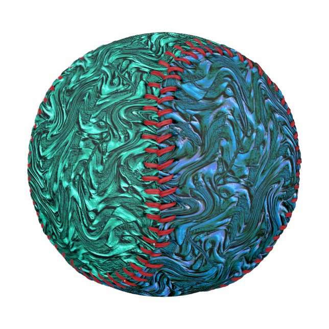 Balle De Baseball A l'air de duple vert et bleu texturé de mur (Angle)