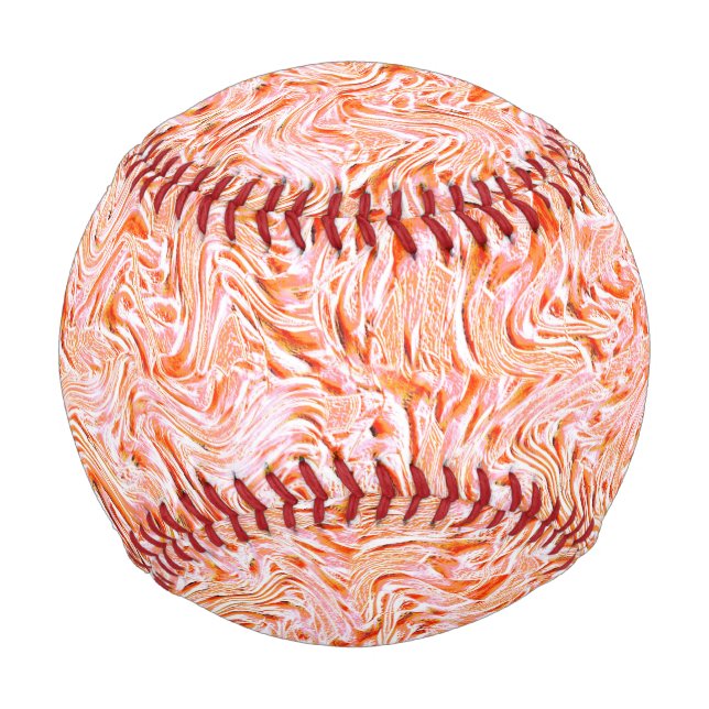 Balle De Baseball A l'air texturé de mur, couleur saumon (Devant)