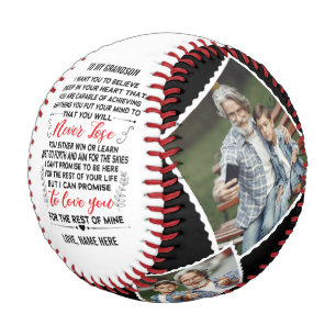 Balle De Baseball À Mon Petit-Fils De Grand-Père Grand-Mère Photo Cu
