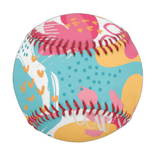 Balle De Baseball Abstrait Coloré