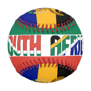 Balle De Baseball Afrique du Sud Drapeau et blason Patriotique