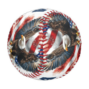 Balle De Baseball Aigle américain patriotique - Drapeau américain au