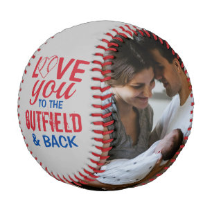Balle De Baseball Aimez-vous à l'extérieur et au fond du coeur Photo