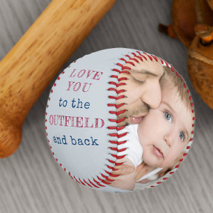 Balle De Baseball Aimez-vous à l'Outfield et la photo gris arrière