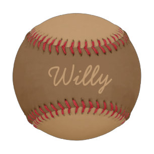 Balle De Baseball Ajouter un nom Tan personnalisé et baseball Brown