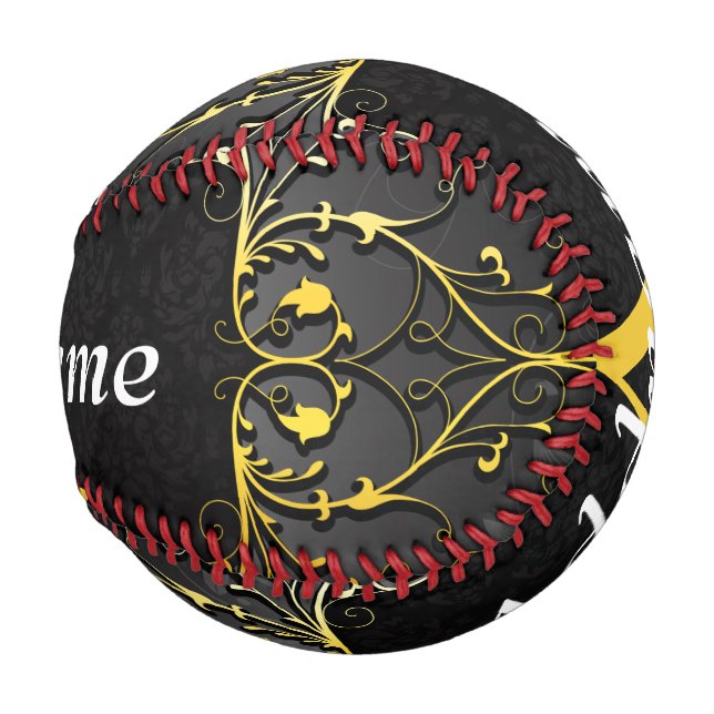 Balle De Baseball Ajouter votre nom et votre initiale (Devant Droite)