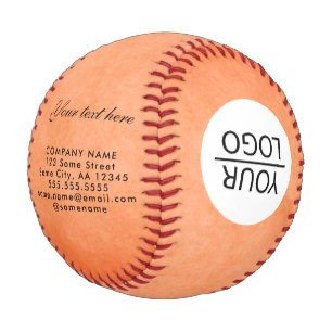 Balle De Baseball Ajoutez votre logo avec un texte personnalisé prom