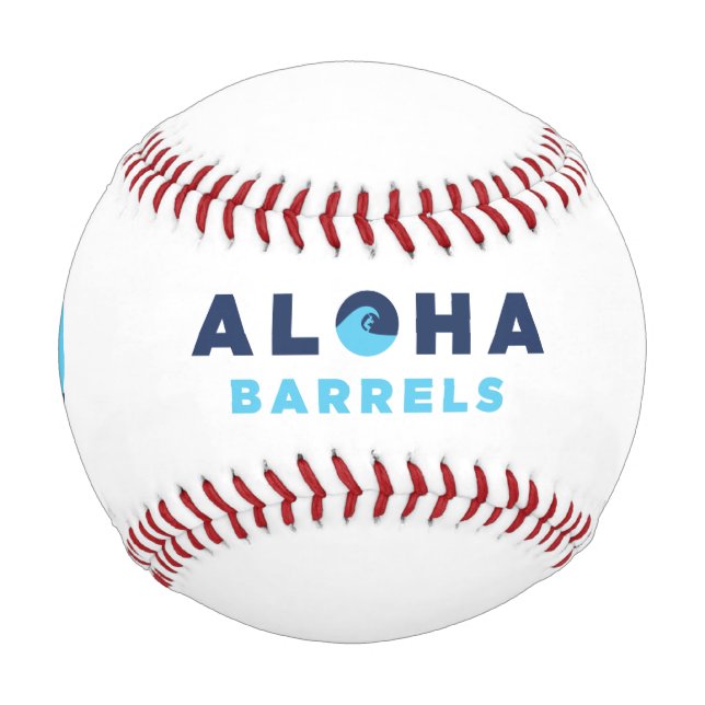 Balle De Baseball Aloha Barrels 2 couleur circulaire Logo (Devant)