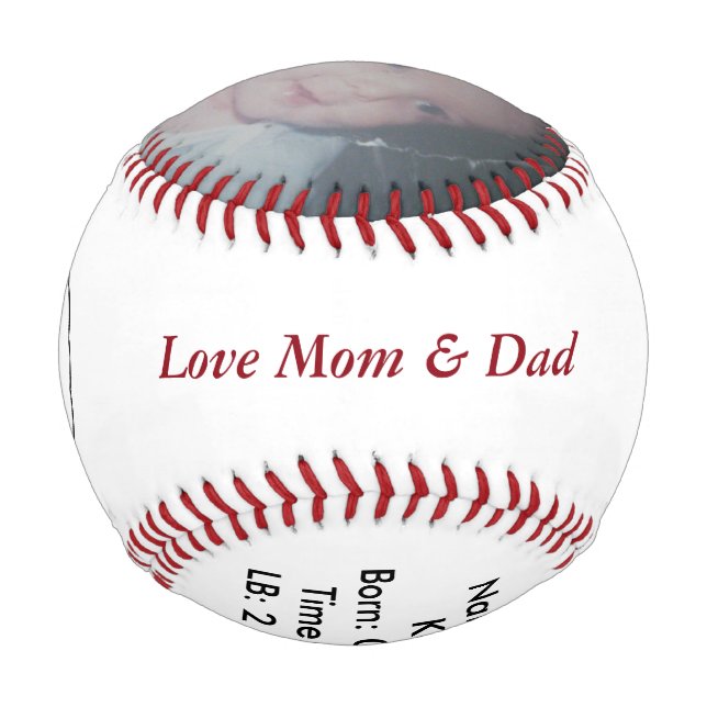 Balle De Baseball Amour Maman & Papa Baby Baseball (Dos)