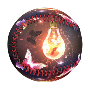 Balle De Baseball Ampoule lumineuse avec papillons nocturnes
