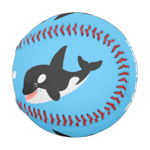 Balle De Baseball Amusante baleine orque mignonne dessin animé