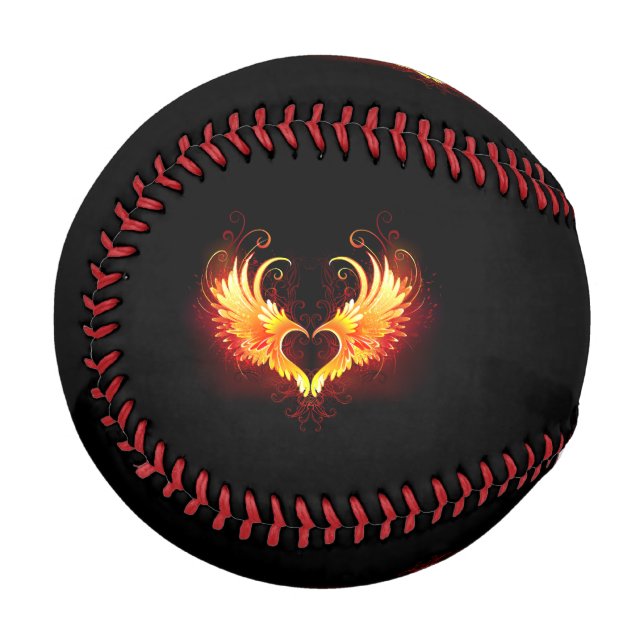 Balle De Baseball Angel Fire Heart with Wings (Devant Gauche)