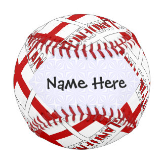 Balle De Baseball Angleterre Anglais Drapeau Carrelé Personnalisé