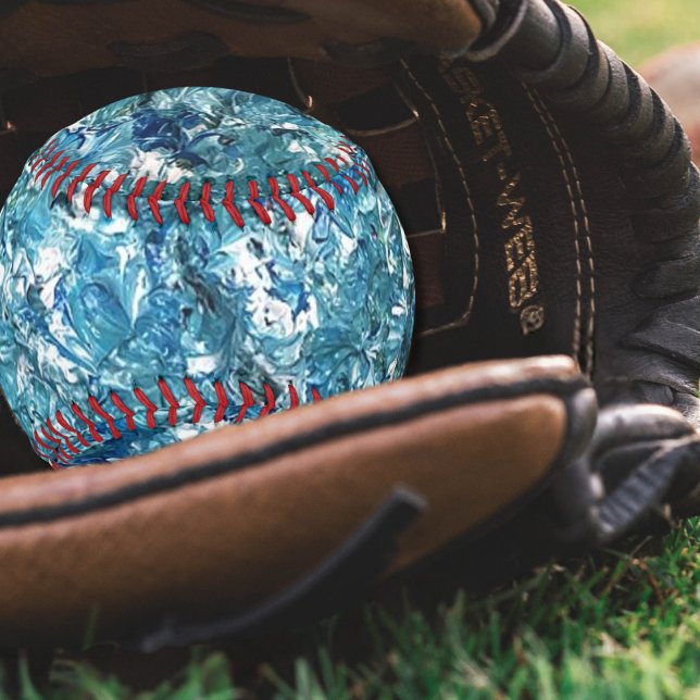 Balle De Baseball Aqua Swirl Baseball (Créateur téléchargé)