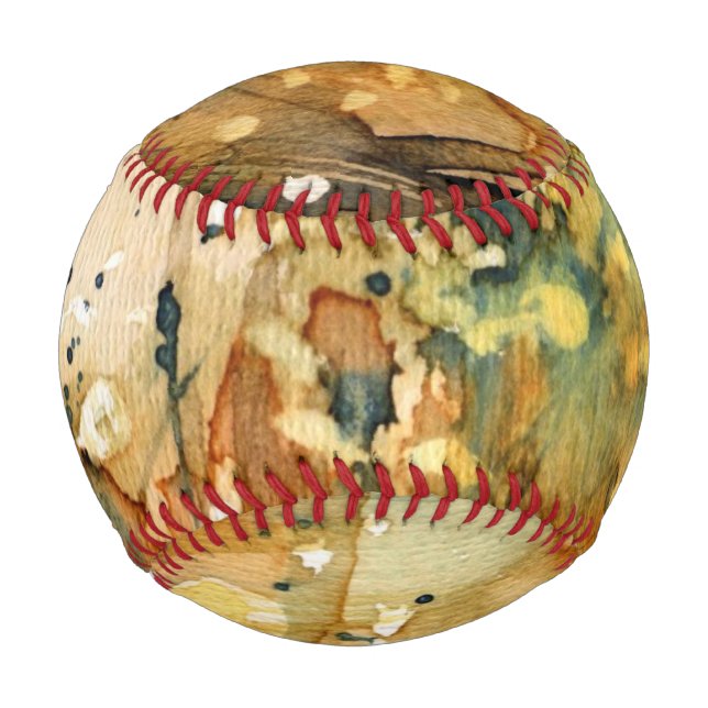 Balle De Baseball Aquarelle Abstraite et arrière - plan ancien (Devant)