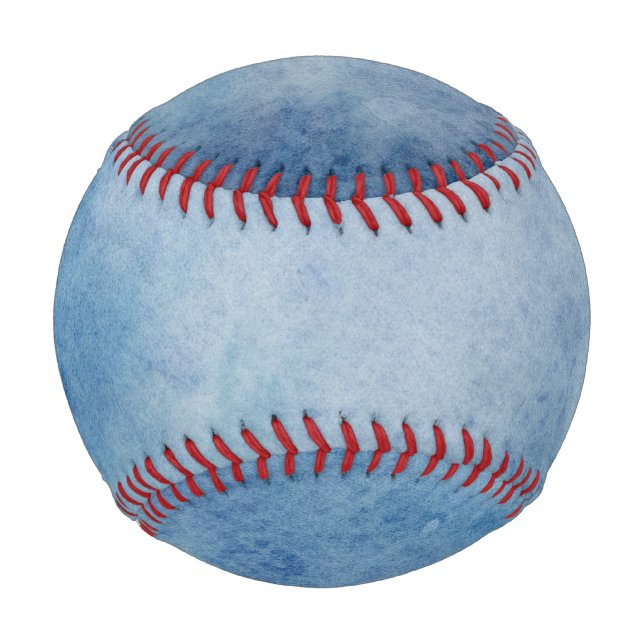 Balle De Baseball Aquarelle bleue Texture (Devant)