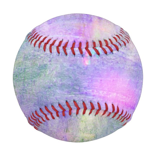 Balle De Baseball aquarelle bleue transparente, rose arrière - plan  (Devant)