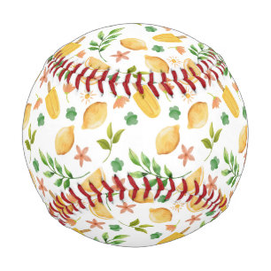 Balle De Baseball Aquarelle Citrons & Popsicles Baseball Fun été