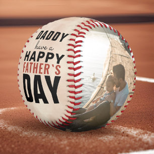 Balle De Baseball Aquarelle Joyeux Père`s Day 2 Photo Collage