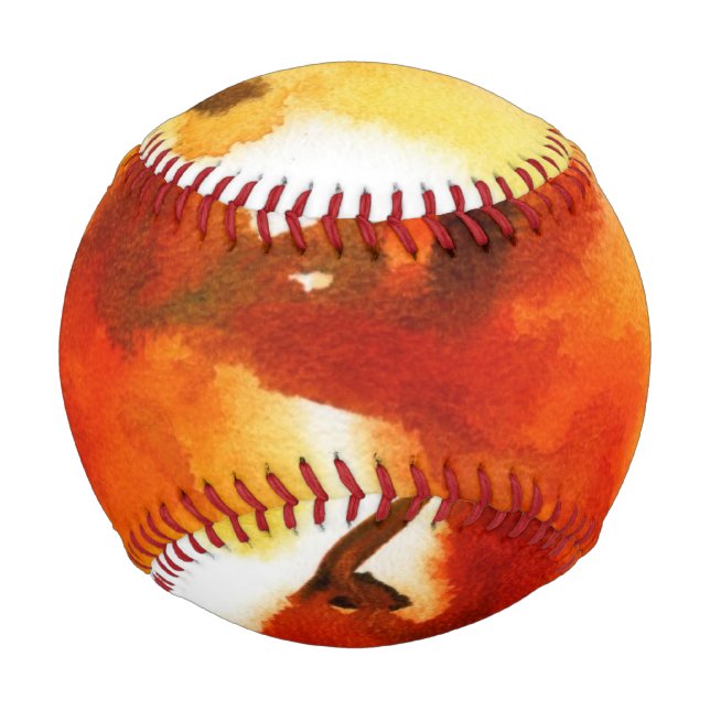 Balle De Baseball aquarelles florales Abstraites 2 (Devant)