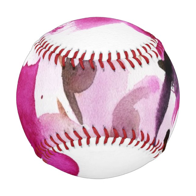 Balle De Baseball aquarelles florales Abstraites 4 (Devant)