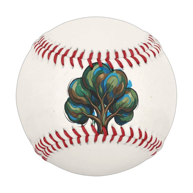 Balle De Baseball Arbre abstrait art ludique (Devant)
