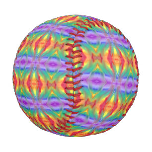 Balle De Baseball Arc en arc-en-ciel Aquarelle Wash Rainbow
