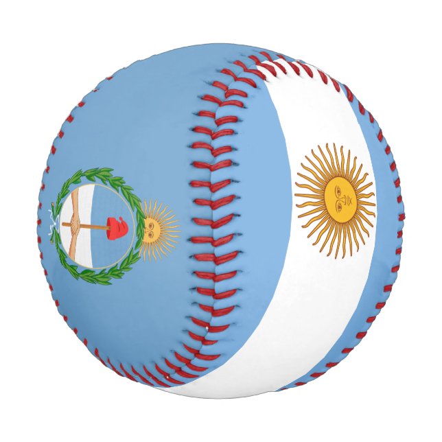 Balle De Baseball Argentine Drapeau et blason Patriotique (Angle)