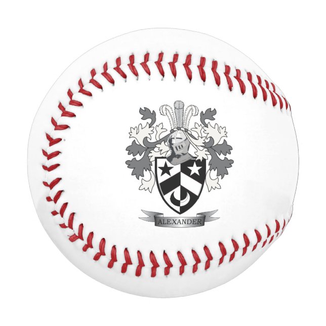 Balle De Baseball Armoiries d'Alexander Family Crest (Devant Gauche)