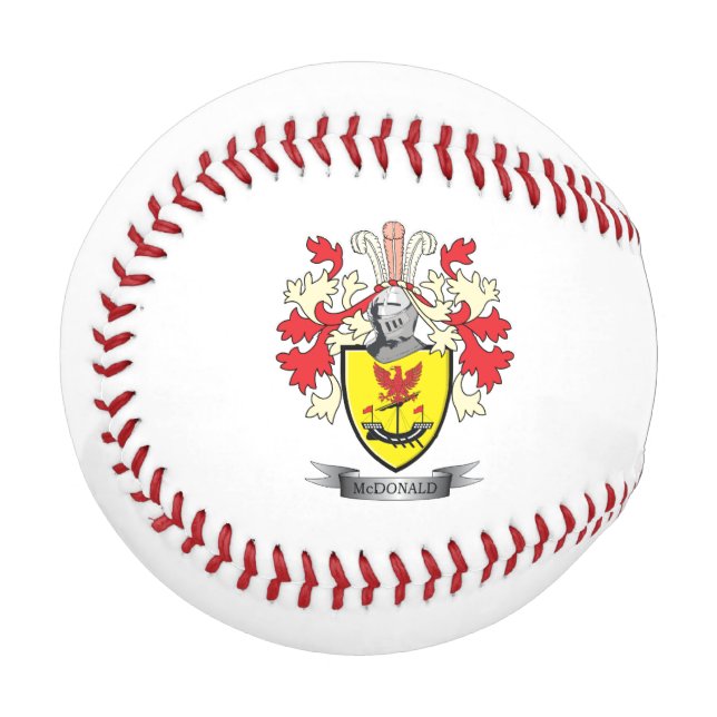 Balle De Baseball Armoiries de McDonald Family Crest (Devant Gauche)