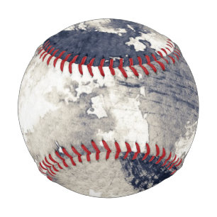 Balle De Baseball Arrière - plan Abstrait. Aquarelle, encre