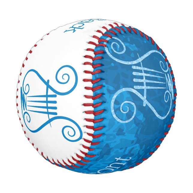 Balle De Baseball Arrière - plan Blue Lyre (Angle)