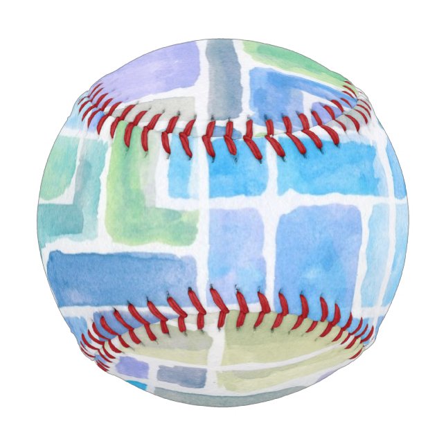 Balle De Baseball Arrière - plan d'aquarelle peint Abstrait. (Devant)