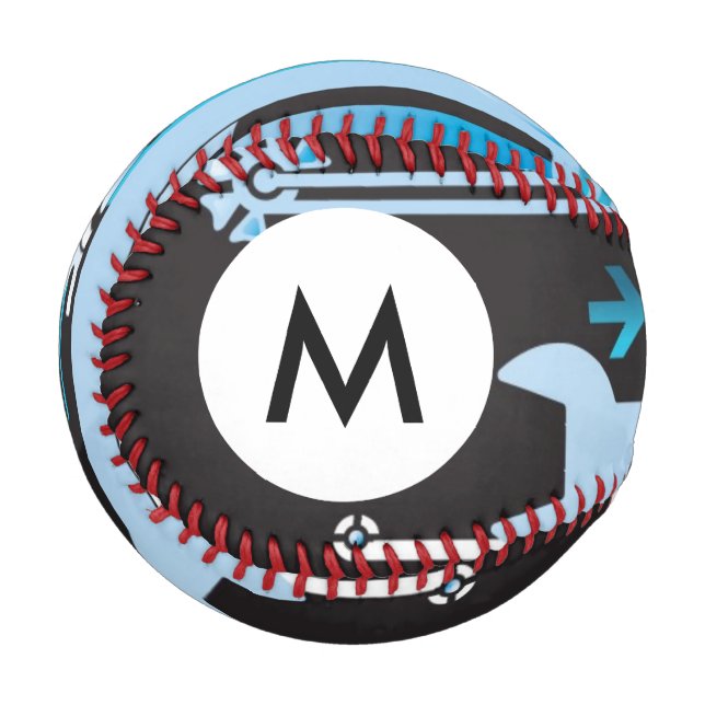 Balle De Baseball Arrière - plan de demi-teinte technique Monogramme (Devant Gauche)